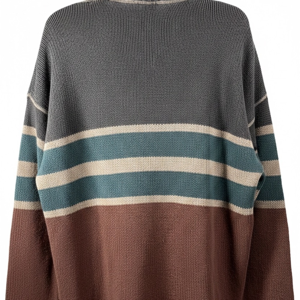 Hang Ten Vintage Colorblock 1/4 Zip Sweater - XL - Picture 2 of 4